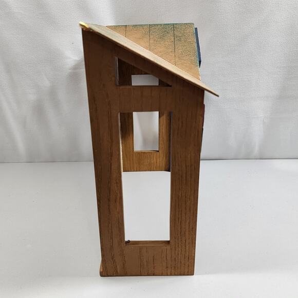 Jim Shore 2003 #113258 STABLE FOR A KING Blue Nativity Creche Stable By Enesco - Picture 8 of 13